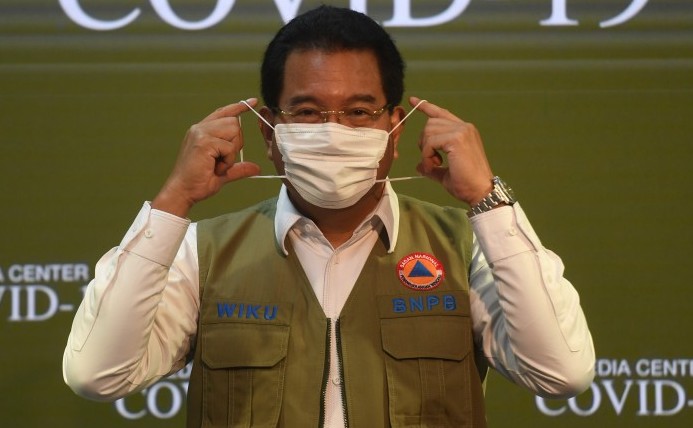 Koordinator Tim Pakar dan Juru Bicara Satgas Penanganan Covid-19 Prof drh Wiku Adisasmito. ANTARA/ Akbar Nugroho Guma